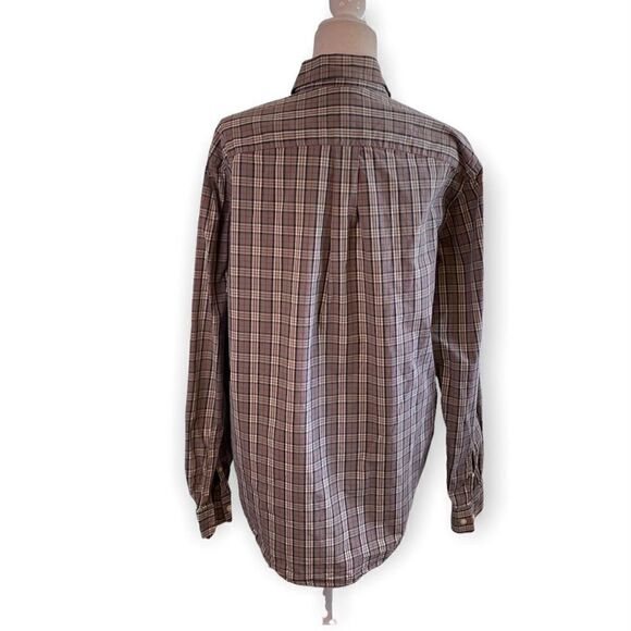 Eddie Bauer Legend Wash Plaid Button Front Shirt SZ L - Picture 2 of 16
